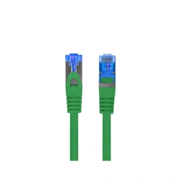 Lanberg S/FTP CAT6a patch kábel (0,5 m, zöld, CCA, LSZH)