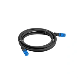 Lanberg S/FTP CAT6a patch kábel (1,5 m, LSZH, CCA, 26 AWG, fekete)