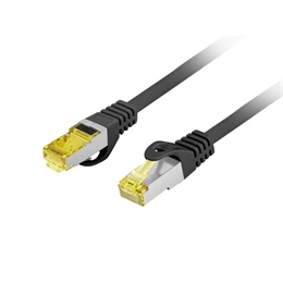 Lanberg S/FTP CAT6a patch kábel (2 m, LSZH, réz, fekete)