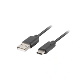 Lanberg USB-C - USB-A adatkábel 1,8 m (USB 2.0, QC 3.0, 480 Mb/s, fekete)
