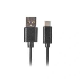 Lanberg USB-C - USB-A adatkábel 1,8 m (USB 2.0, QC 3.0, 480 Mb/s, fekete)