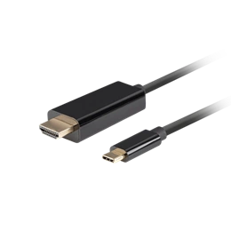 Lanberg USB-C (M)->HDMI (M) kábel 1,8 m (4K 60 Hz, HDMI 2.0, 18 Gb/s, fekete)
