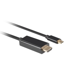 Lanberg USB-C (M)->HDMI (M) kábel 1,8 m (4K 60 Hz, HDMI 2.0, 18 Gb/s, fekete)