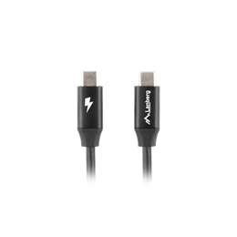 Lanberg USB-C (M/M) 2.0 adatkábel 1,8 m (fekete, USB 2.0, 60W PD, Quick Charge 4.0, 480 Mb/s)