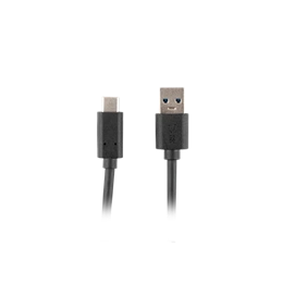 Lanberg USB-C (M) - USB-A (M) adatkábel (1,8 m, USB 3.1 Gen1, 5 Gbit/s, aranyozott csatlakozó, fekete)