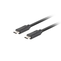 Lanberg USB-C kábel 1,8 m (USB-C - USB-C, 3.1 Gen2, 10 Gb/s, PD 100 W, Quick Charge 4.0, fekete)