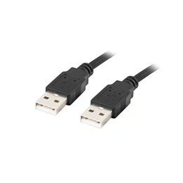 Lanberg USB kábel (USB-A - USB-A, 1,8 m, 480 Mb/s, fekete)