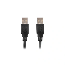 Lanberg USB kábel (USB-A - USB-A, 1,8 m, 480 Mb/s, fekete)