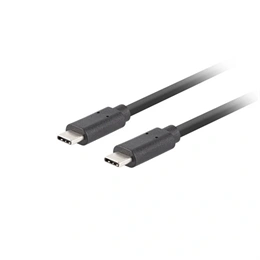 Lanberg USB kábel (USB-C M/M, 3.1 Gen 2, 10 Gb/s, PD 100W, 1 m, fekete)