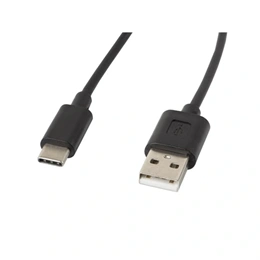 Lanberg USB kábel (USB-C (M) - USB-A (M), USB 2.0, 1,8 m, fekete)