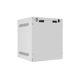 Lanberg fali rack szekrény (10", 6U, 310mm mély, üvegajtó, lapraszerelt, szürke)