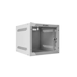 Lanberg fali rackszekrény (10", 4U, 310mm mély, üvegajtó, lapraszerelt, szürke)