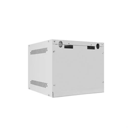 Lanberg fali rackszekrény (10", 4U, 310mm mély, üvegajtó, lapraszerelt, szürke)