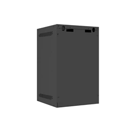 Lanberg fali rackszekrény (10", 9U, 280x310 mm, üvegajtó, lapraszerelt, fekete)