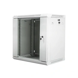 Lanberg fali rackszekrény (19", 12U, 600x450 mm, lapraszerelt, szürke)