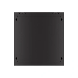 Lanberg fali rackszekrény (19", 12U, 600x450 mm, perforált ajtó, lapraszerelt, fekete)