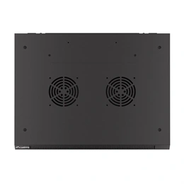 Lanberg fali rackszekrény (19", 12U, 600x450 mm, perforált ajtó, lapraszerelt, fekete)