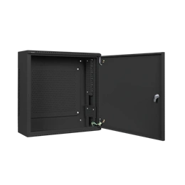 Lanberg fali rackszekrény (19", 6U+3U, 540x200 mm, alacsony profil, összeszerelt, fekete)