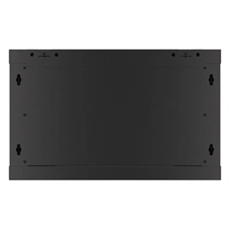 Lanberg fali rackszekrény (19", 6U, 600mm mély, lapraszerelt, edzett üveg első ajtó, fekete)