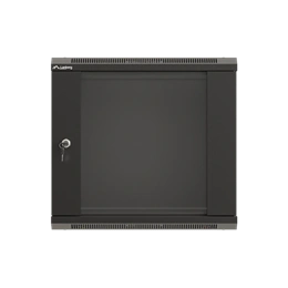Lanberg fali rackszekrény (19", 9U, 540x350 mm, üvegajtó, lapraszerelt, fekete)