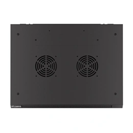 Lanberg fali rackszekrény (19", 9U, 600x450 mm, perforált ajtó, lapraszerelt, fekete)