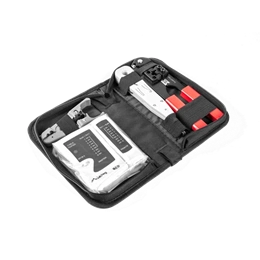 Lanberg hálózati szerszám- és tesztkészlet (LSA/Krone, RJ45 krimp. kábeltesz. RJ45/RJ12/RJ11, fehér/fekete/piros/szürke)