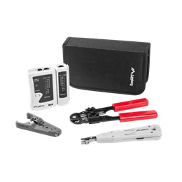 Lanberg hálózati szerszám- és tesztkészlet (LSA/Krone, RJ45 krimp. kábeltesz. RJ45/RJ12/RJ11, fehér/fekete/piros/szürke)