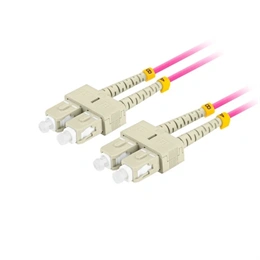 Lanberg optikai patch MM SC/UPC-SC/UPC duplex (1 m, LSZH, OM4, 50/125, 3 mm, lila)
