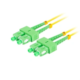 Lanberg optikai patch SM SC/APC-SC/APC duplex (2 m, LSZH, G657A1, 3,0 mm, sárga)