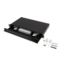 Lanberg optikai patch panel (19", 1U, 24 port, SC simplex/LC duplex, fekete)