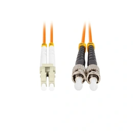 Lanberg optikai szerelt patch kábel (1 m, ST/UPC - LC/UPC, duplex, OM2 MM, 50/125, LSZH, 3 mm, narancssárga)