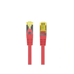 Lanberg patch kábel CAT6a S/FTP LSZH (0,5 m, piros, réz)