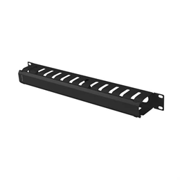 Lanberg rackszekrény kábelrendező (19", 1U, levehető fedél, átvezető nyílás, 70mm mély, fekete)