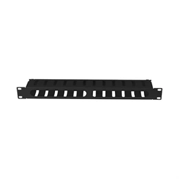 Lanberg rackszekrény kábelrendező (19", 1U, levehető fedél, átvezető nyílás, 70mm mély, fekete)