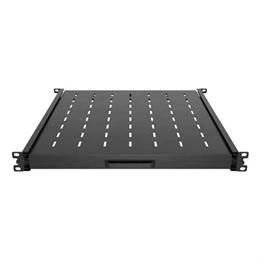 Lanberg rackszekrény kihúzható polc (19", 1U, 500mm mély, max. 35kg, fekete)