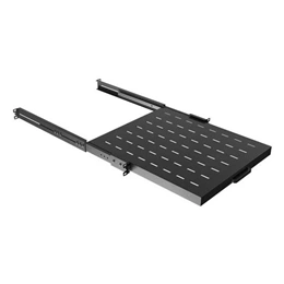Lanberg rackszekrény kihúzható polc (19", 1U, 500mm mély, max. 35kg, fekete)