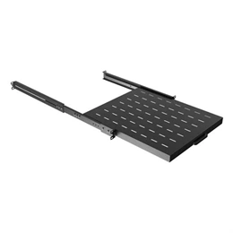 Lanberg rackszekrény kihúzható polc (19", 1U, 500mm mély, max. 35kg, fekete)