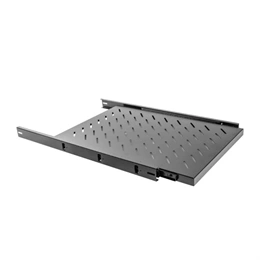 Lanberg rackszekrény polc (19", 1U, kihúzható, 465x750mm, 60kg, fekete)