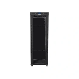 Lanberg szabadon álló rackszekrény (19", 37U, 800x1000 mm, üvegajtó, lapraszerelt, LCD, fekete)