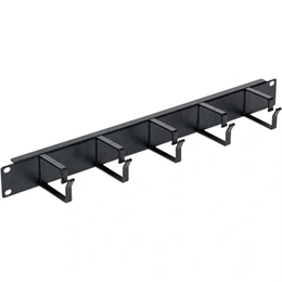 Legrand vízszintes rendező (19", 1U, gyűrűs, acél, fekete)