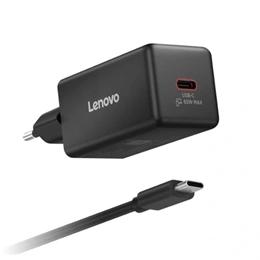 Lenovo 65W mini USB-C GaN Charger (1 x USB-C, 65 W, 2 m kábel, fekete)