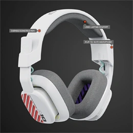 Logitech ASTRO A10 Gaming mikrofonos fejhallgató (3,5 mm, sztereó, vezetékes, PC, PS5, Xbox Series, fehér)