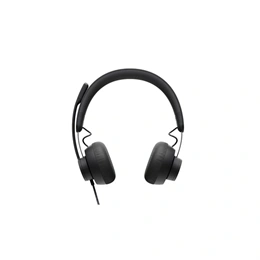 Logitech Zone Wired USB mikrofonos fejhallgató (vezetékes, hívás/zene, 1,9 m kábel, grafit)