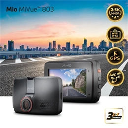 MIO MiVue 803 menetrögzítő kamera (2,7", 2,5K 1440p, 140° látószög, 240 mAh, GPS, Wi-Fi, fekete)