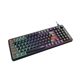 MSI Forge GK110 billentyűzet (HU, membrán, USB 2.0, RGB világítás, 97/98 billentyű, hangerő görgő, 3 állítható szög)