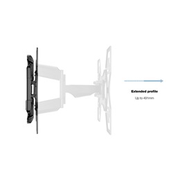MULTIBRACKETS Flexarm Full Motion dupla fali konzol (40"-70", VESA 400x400, max. 45 kg, fekete)