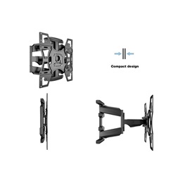 MULTIBRACKETS Flexarm Full Motion dupla fali konzol (40"-70", VESA 400x400, max. 45 kg, fekete)