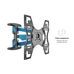 MULTIBRACKETS Flexarm Full Motion dupla fali konzol (40"-70", VESA 400x400, max. 45 kg, fekete)