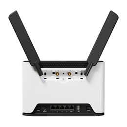 MikroTik Chateau LTE18 router (LTE, Wi-Fi 6, 2,4 GHz és 5 GHz, 4x1000 Mbps LAN + 1x2500 Mbps, 1 GB RAM, 128 MB NAND)