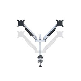 Multibrackets 2 karos asztali gázrugós konzol (15-32", VESA 75x75/100x100, max. 10 kg, ezüst)